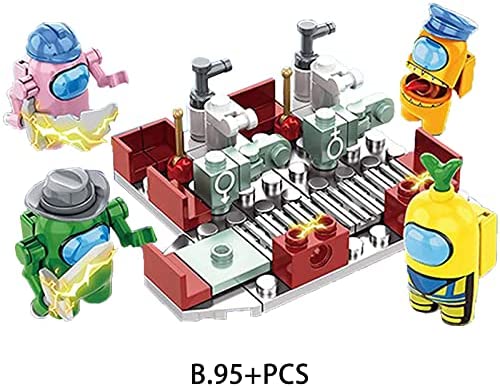 helu Space Kill Game Figures Toys Building Blocks,Space Alien Figures Peluche Game Model Kit Bricks Classic Kids Toy for Children Gift Mini Statues,Among Figures Game Model 82295+92296 