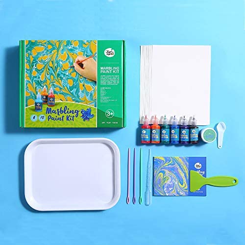 Jar Melo Water Marbling Paint Kit for Kids; 6 Colors, Marble Kit, Non-Toxic, Water Art Paint Set, Art & Crafts Kit for Girls & Boys, Art Kits