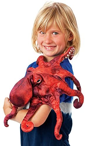 Red Octopus Finger Puppet by  Folkmanis MPN 2767 3 Years & Up Boys & Girls 