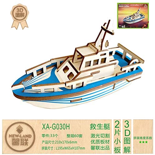 Details about   Lifeboat 3D Metal Puzzle Creative Stainless Steel Boat Model Laser Cut Toy Kit 