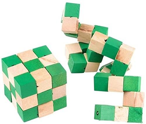 Lock Cube Puzzle Wooden Brain Teaser Toy Magic Mind Puzzle SPM 
