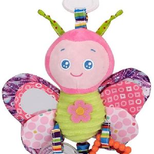 Baby Soft Plush Stuffed Animal Toys With Star Teether Hanging Stroller Sound Toy 