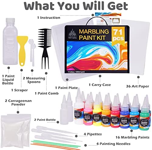 Paint with Water YIFOO Marbling Paint Kit for Kids Crafts for Kids Ages 4-8 Marble Painting Set Great Gifts Idea for Age 5-8 Kids Crafts Activity Kits Arts and Crafts for Boys & Girls 