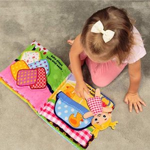 Multicolour JOLIE VALLÉE TOYS & HOME Infant Soft Book High Contrast Babies Toy Touch and Feel Crinkle Book for 0-6months Toddler Toys 
