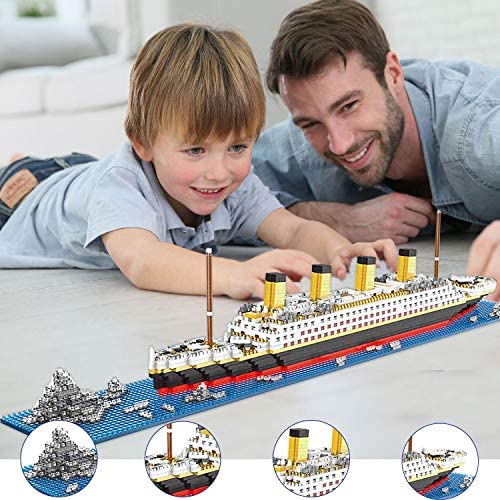 XIAODAN Titanic Toys Building Set Model Kit for Adults and Kids Mini Building Blocks 1872 Pieces with Color Package New Version 