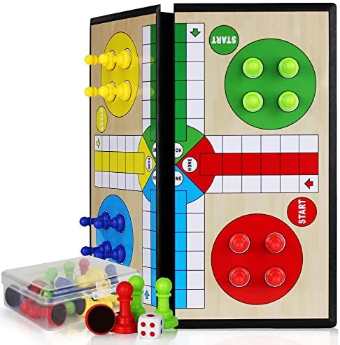 Magnetic Large Ludo Traditional Board Game Gift For Adult Children 21cmX 21cm 