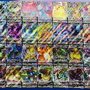 1 Random Vmax Pokemon Card Vmax Pokemon Pack: 50 Assorted Pokemon Cards 2 Random Rare Cards Plus a lightning card collection’s Deck Box 300 HP or Higher 