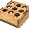 7 Nail Balance Puzzle Wood Block Game Pocket Brain Teaser IQ llusion Magic Trick 