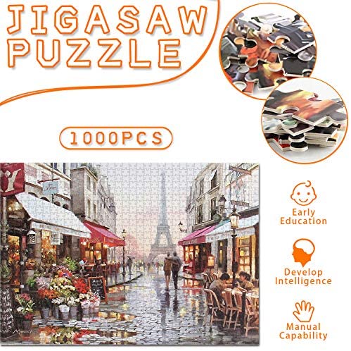 Educational 1000 Piece Jigsaw Puzzles Paris Flower Street Adults Kids Puzzle Toy 