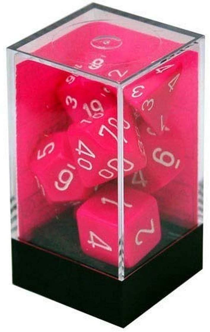 Dice Sale One Dozen 16mm Squared Opaque Pink with White Pips Pretty in Pink 