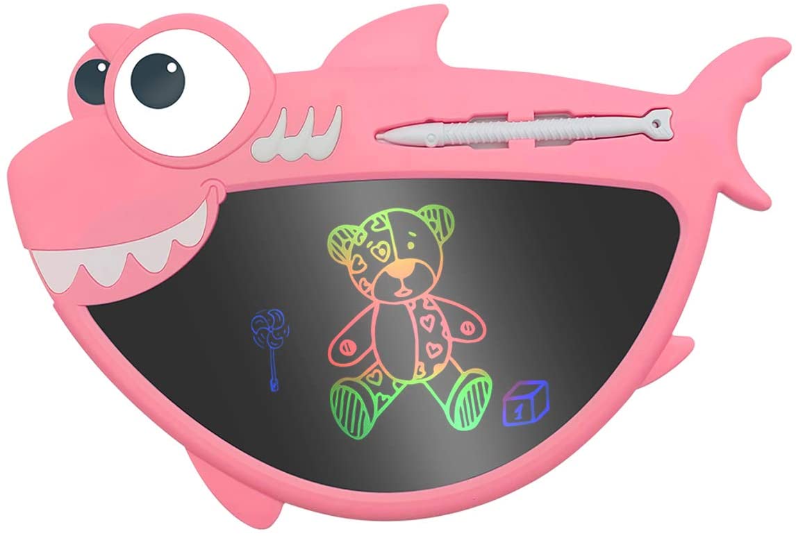 JRD&BS WINL Birthday Gift for 4-5 Years Old Kids & Adults Color LCD Writing Tablet with Stylus Smart Paper for Drawing Writer Pink White-CS 8.5 inch Writing&Drawing Board Doodle Board Toys for Kids 