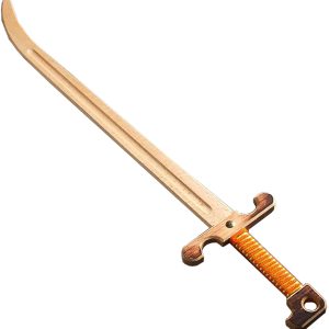 Toy Turkish Saber Wooden Sword for Kids 25 in Wood Swords Toy Red-Blue Hilt 