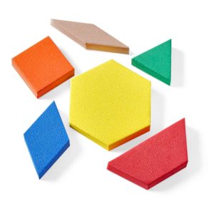 ETA Hand2Mind Manipulite Pattern Blocks 6 Shapes/Colors 50 Pack 313-50 Foam 