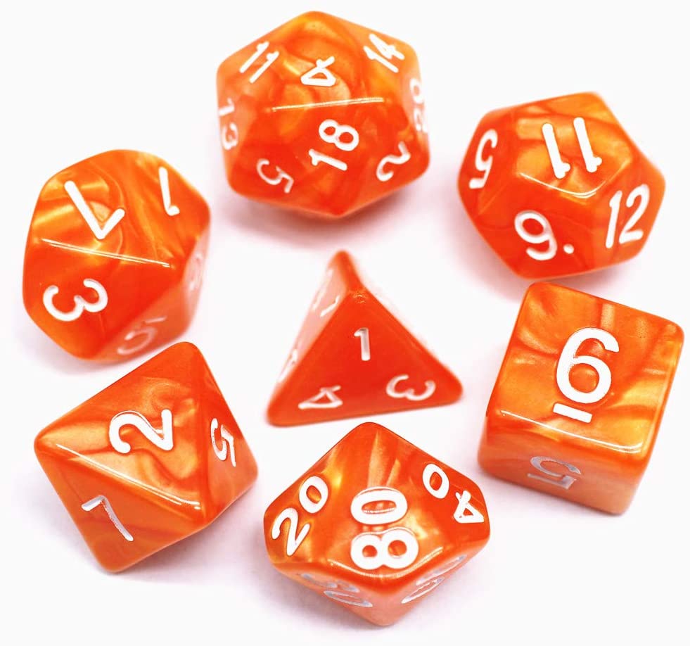 D&D HD DND Dice Set RPG Red & Black Polyhedral Dice Fit Dungeons and Dragons Pathfinder MTG Tabletop Role Playing Dice with Dice Pouch 