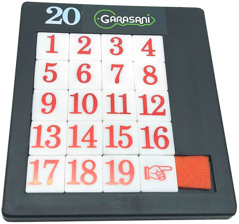 Number Slide Puzzle Brain Teaser IQ Game (19 Number