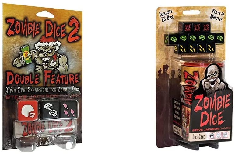 w/2 Bag o' Brains 50 Markers Game Steve Jackson Zombie Dice Expansion Set 2 & 3 