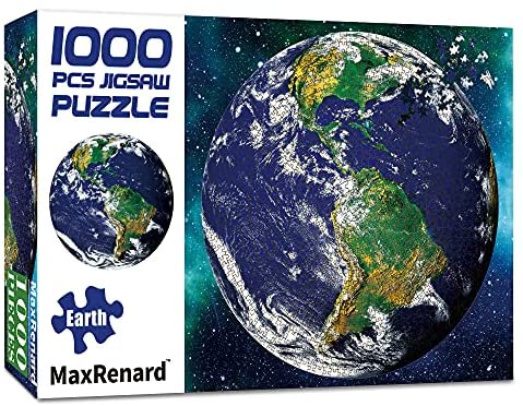 Details about   Round Jigsaw Puzzle Game Earth Large 26 Inch 1000 Pieces Damaged Box 