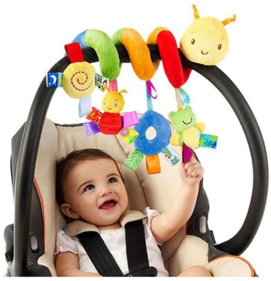 Baby Plush Doll for Stroller Car Seat Hanging Bell Rattle Toy Crib Accessories 
