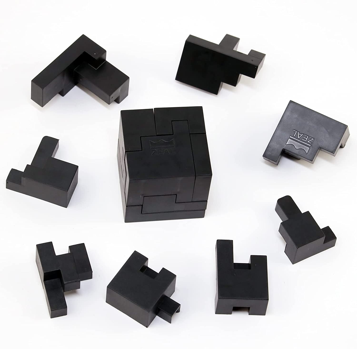 Keraiz 3d Puzzle Cube Brain Teaser MindBending Button Twist Slide Toy Logic Game 