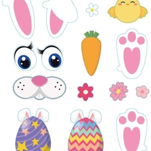 415 Happy Spring Easter Chicks Bunny Eggs Stickers Party Favors Teacher Supply 