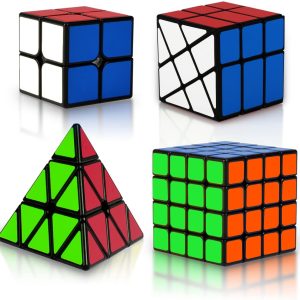 Original Rubik Cube Game Base 3X3 Rubix Box Kids Toy Games Brain Teaser w/ Stand 
