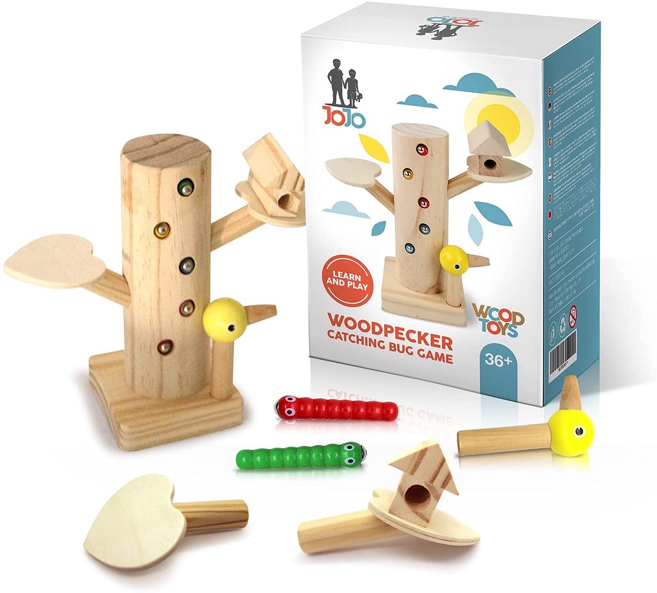 Wooden Magnet Bird Bug Catching Game Early Educational Toy Toy for Kids Baby 
