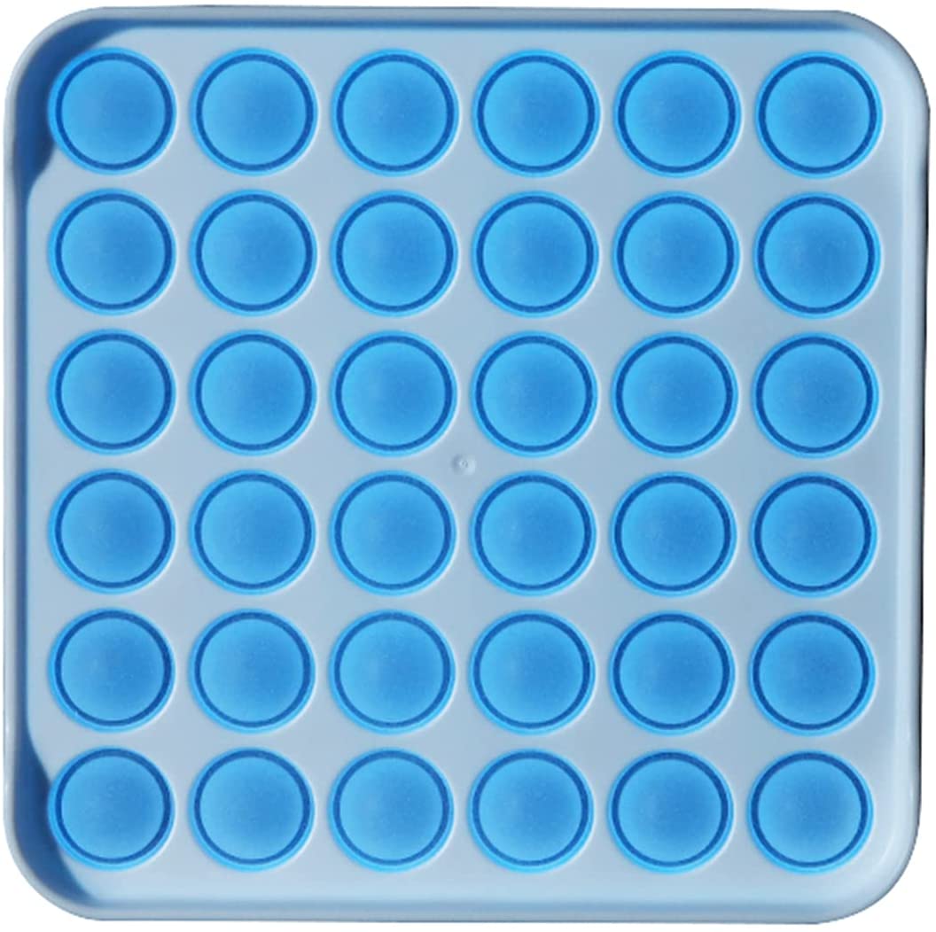 Blue Square Push Bubble Pop up Fidget Sensory Stress Anxiety Relief Calming Toys 