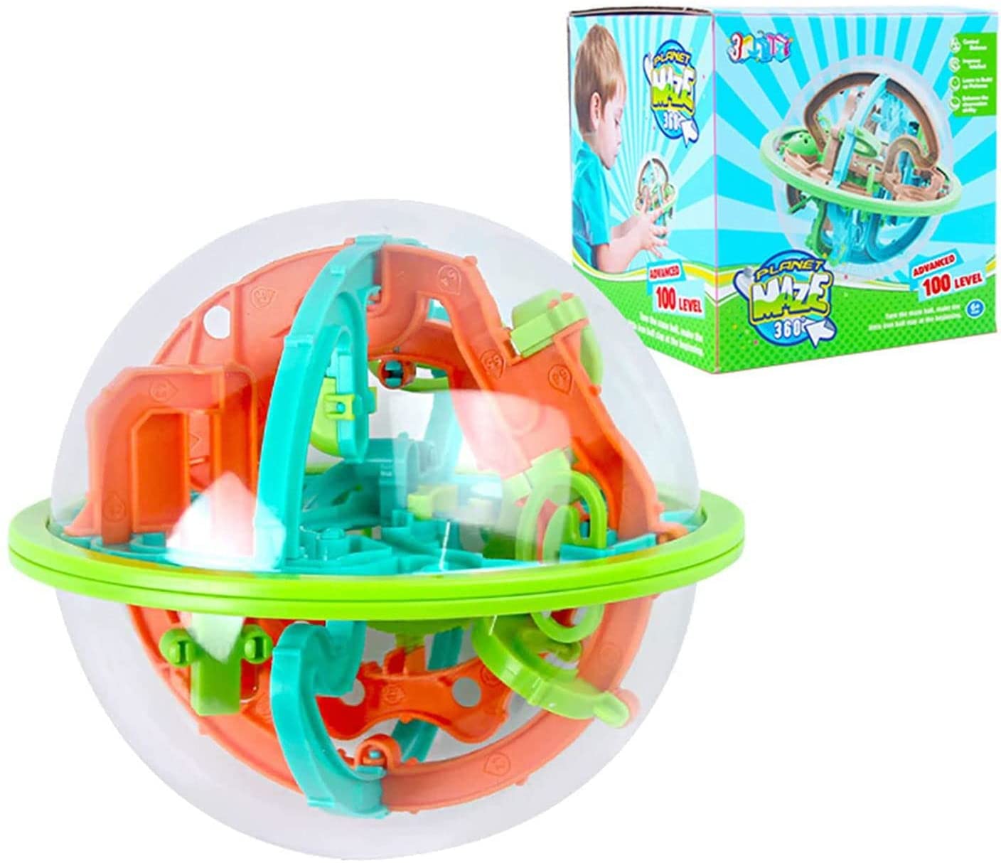 Latest 3D Maze Ball Magic Puzzle Toy 100 Barriers Labyrinth Puzzle Brain Teaser 
