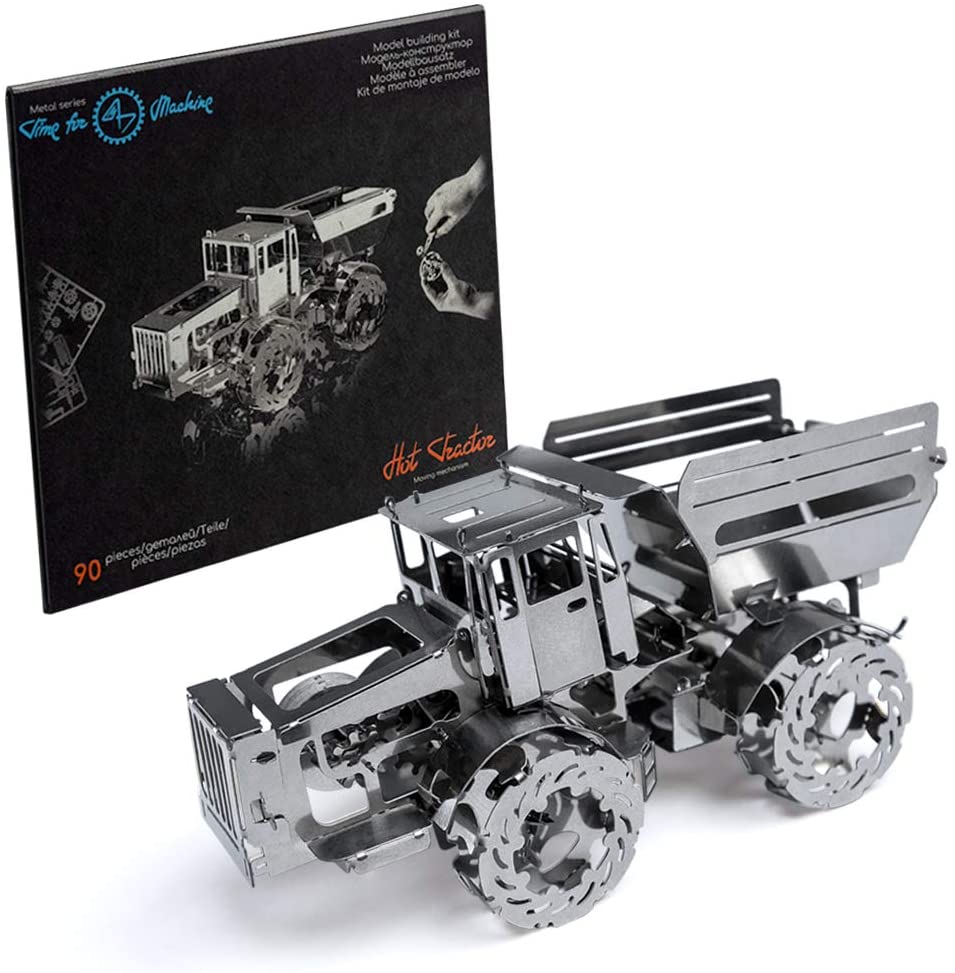 Kit de metal Steampunk DIY Kit de modelo 3D Tractor caliente rompecabezas 3D para adultos Modelo de coche de metal móvil Kit de modelo de coche 