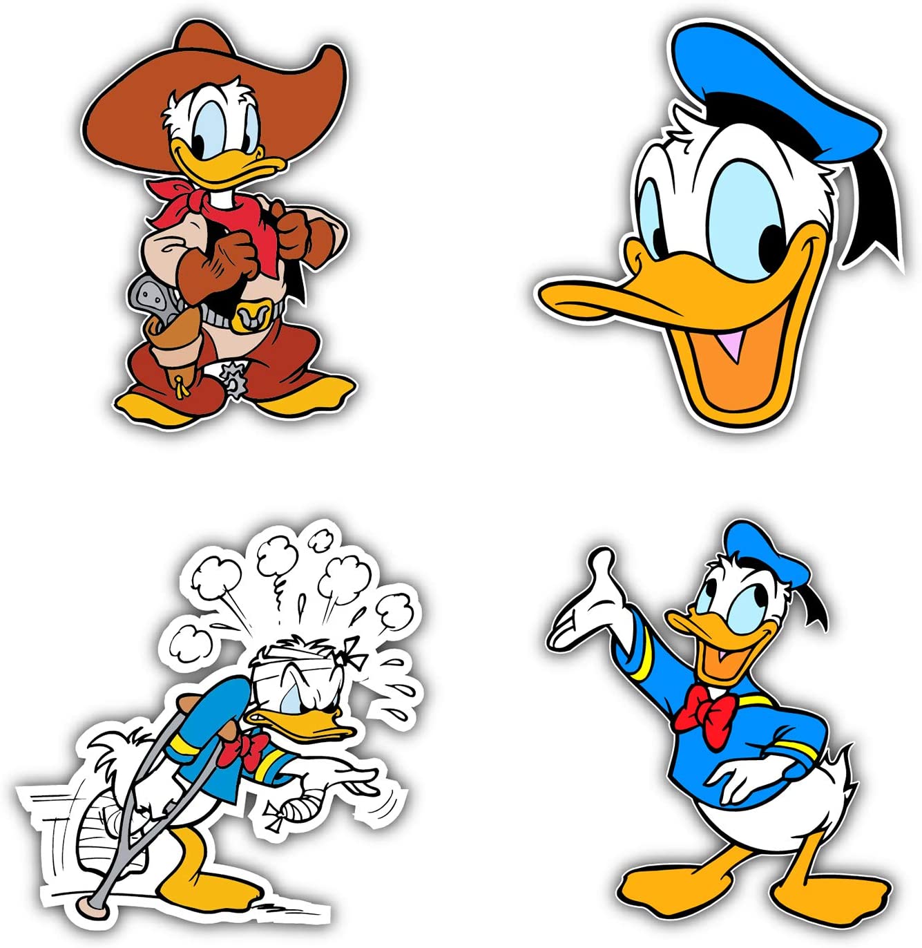 Donald Duck Cartoon Vinyl Sticker Bumper Decal – Set of 4 Pieces – Longer  Side 5 – Homefurniturelife Online Store