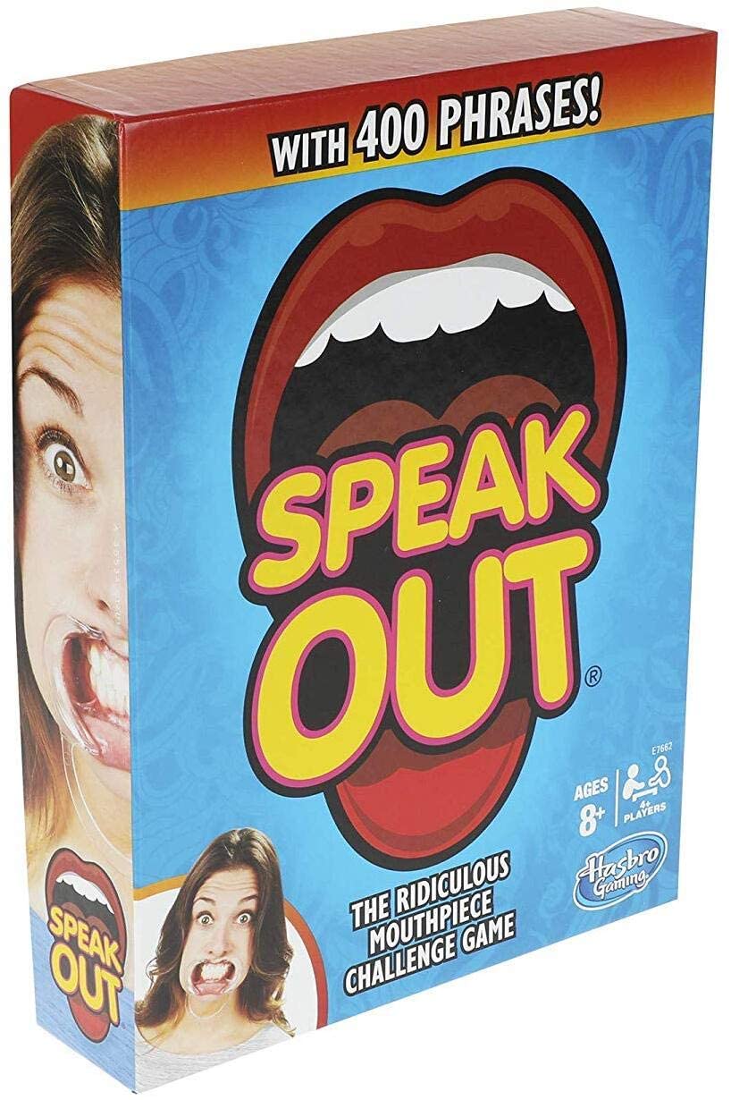 Hasbro C2018079 Speak Out Game Board with 10 Mouthpieces for sale online 