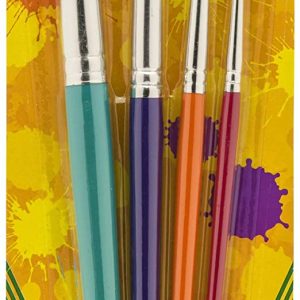 Great for Kids 4 Count Round Renewed Crayola Big Paint Brushes 