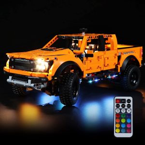 NOT Included The Lego Sets LMTIC RGB Color Changing Remote Control Lighting Kit for Lego Technic Ford F-150 Raptor 42126 Light Set Compatible with Lego Raptor Truck 42126 Light Kit for Lego 42126