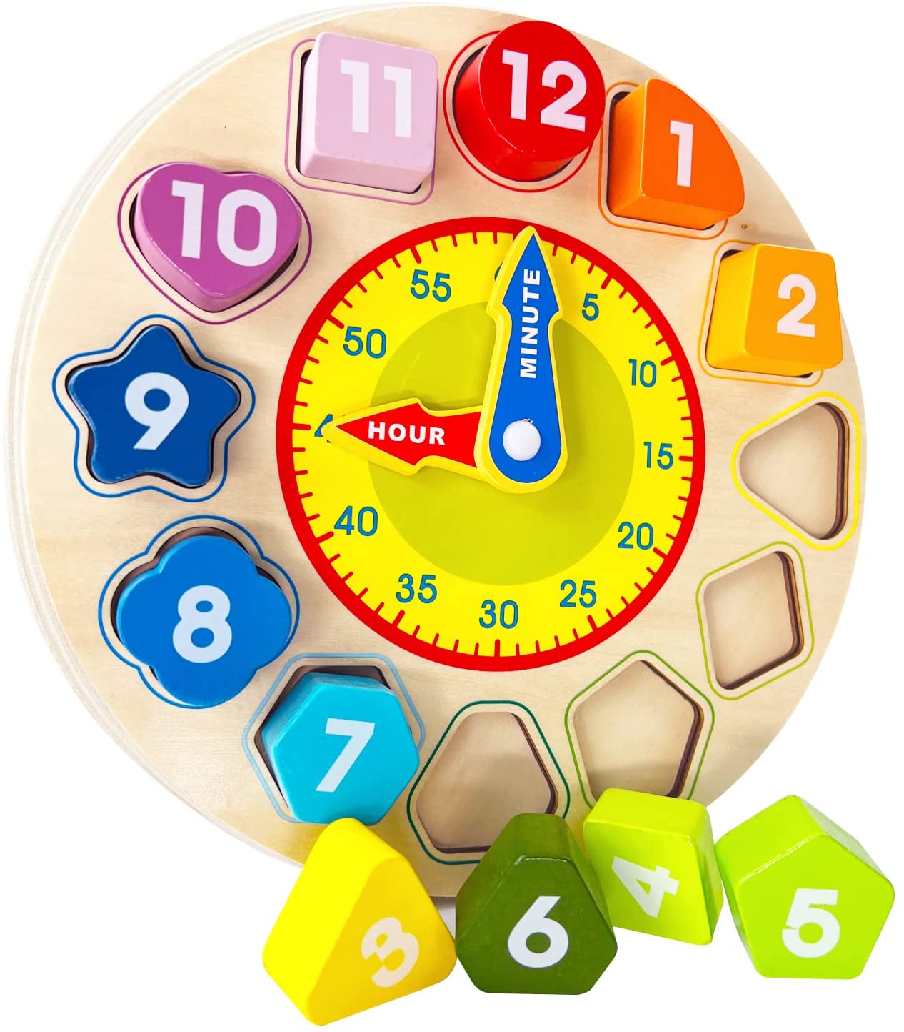Children Wooden Block Shape Learning Sorting Box Educational Toy Gift 