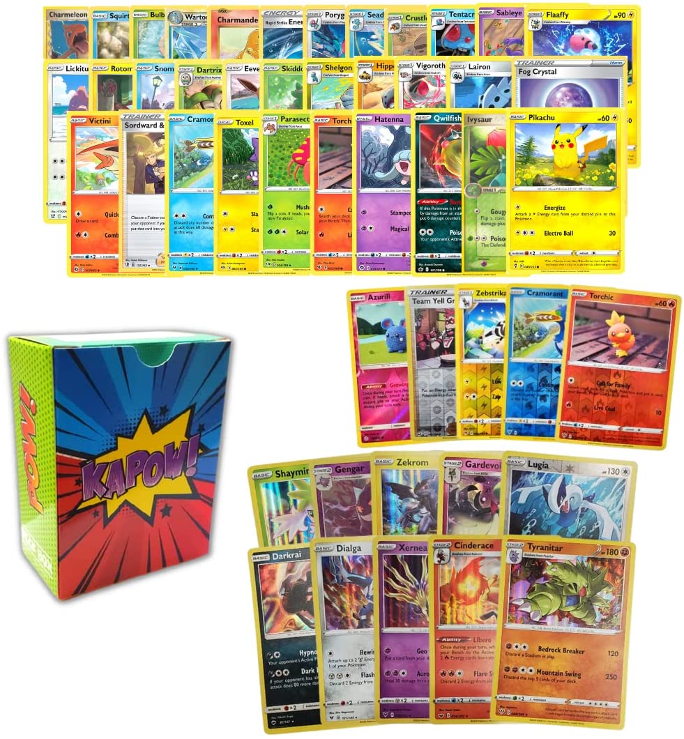 and a new Deck Box Lot of 100 Pokemon Holo Rares All Holos All Rares. 