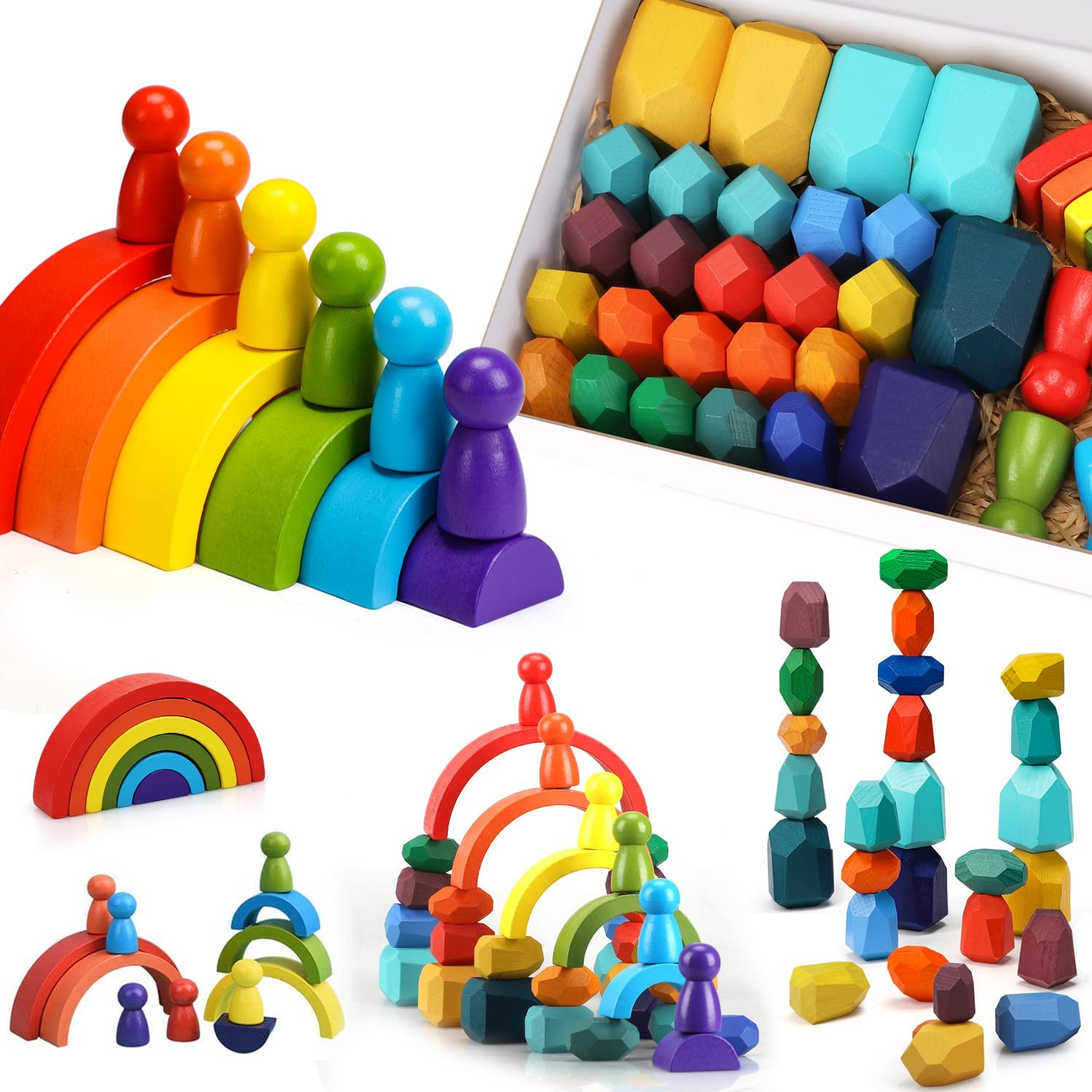 Montessori rainbow best sale blocks