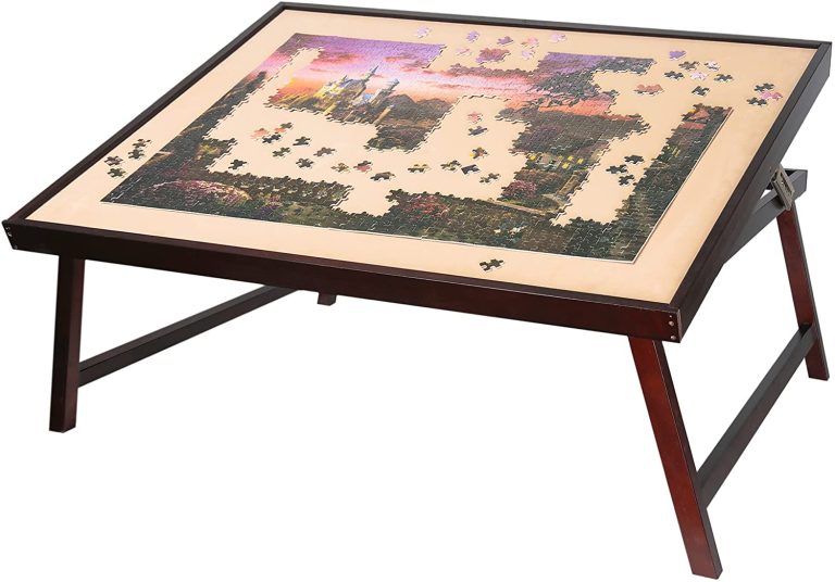 LAVIEVERT Wooden Jigsaw Puzzle Table Puzzle Board, Large Portable