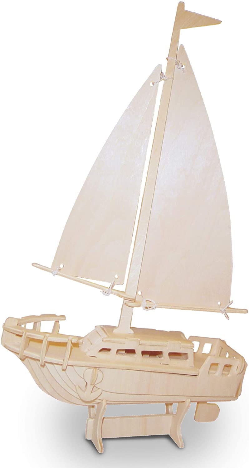 3D Wooden Sailing Ship Construction Assembly Puzzle Toy Kit Boat Model Toy Gift 