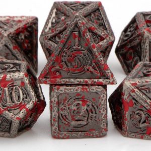 7 Pcs Dungeons and Dragons Dice Sets Round Corners D and D Dice Role Playing Games with a Gift Padded Case HSDMWJD DND Dice Set Metal Polyhedral D&D RPG Classic - Antique Bronze