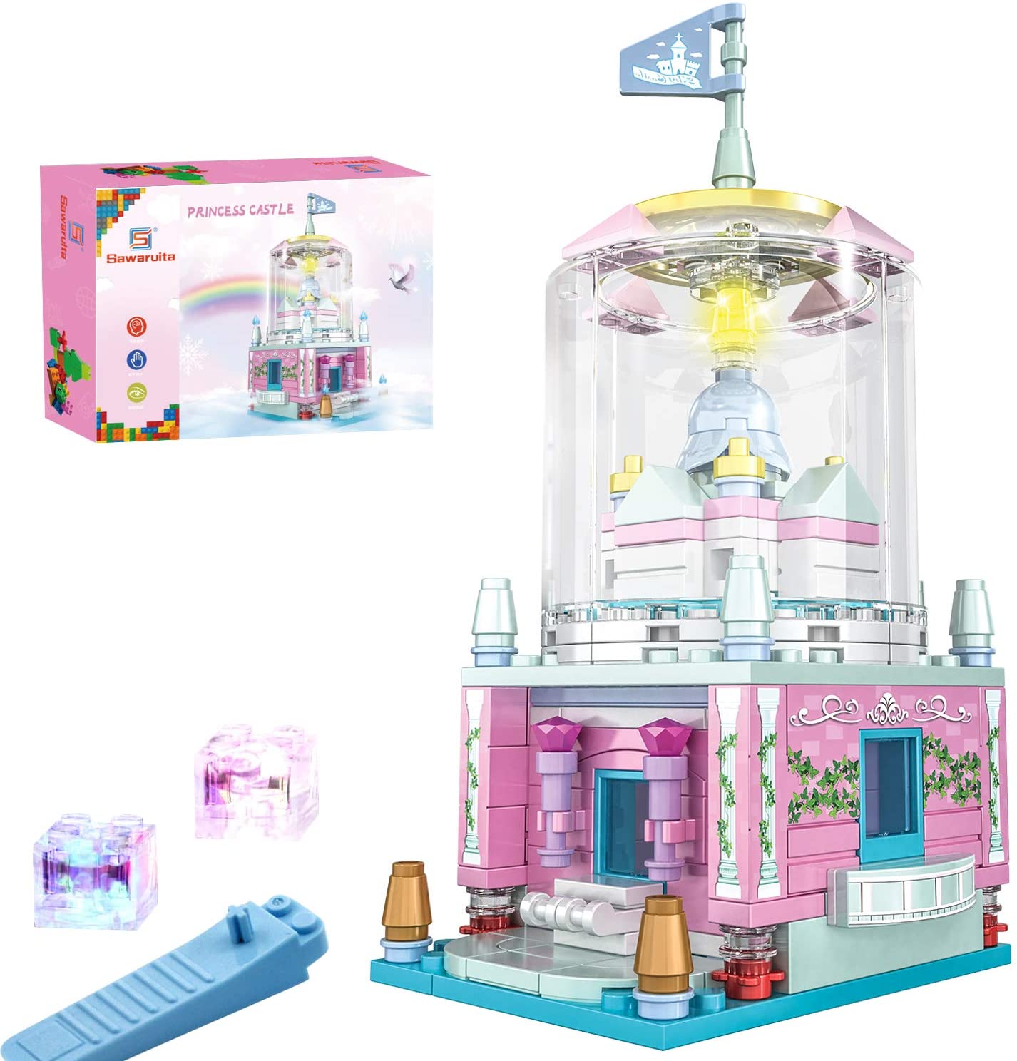 HOMOFY Building Blocks Toys for Girls Age 8-12 Princess Castle Sets for Girls Age 6-12 Construction Building Bricks Girls Toys Ages 9-12 STEM Blocks for Kids Age 6 7 12-15 Girls Birthday Gifts 278pcs 