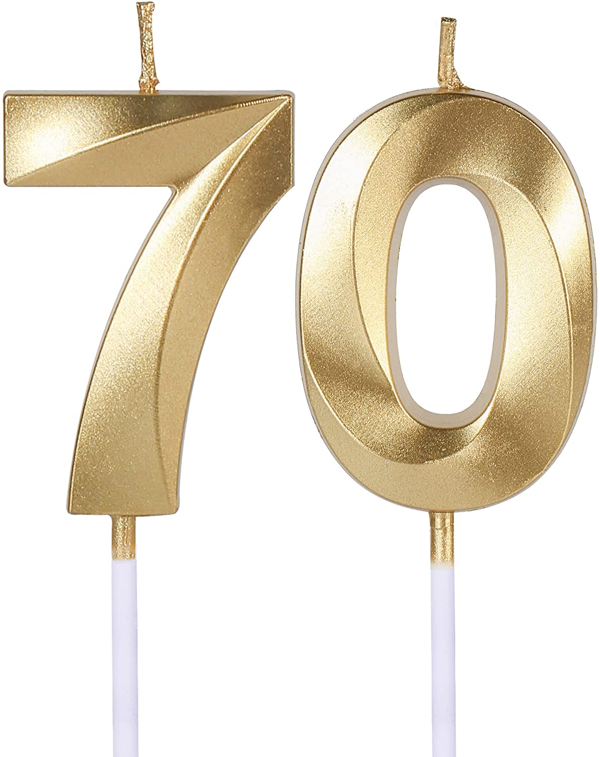 Gold Glitter Number 70th Birthday 