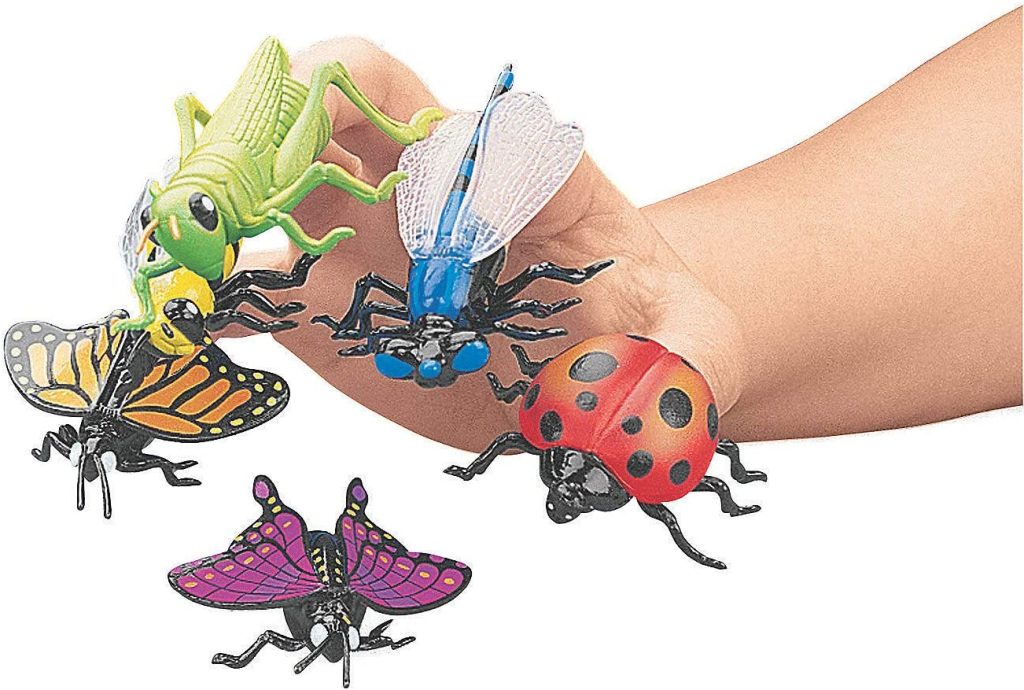 Fun Express Insect Finger Puppets – 24 finger puppet bugs for kids ...