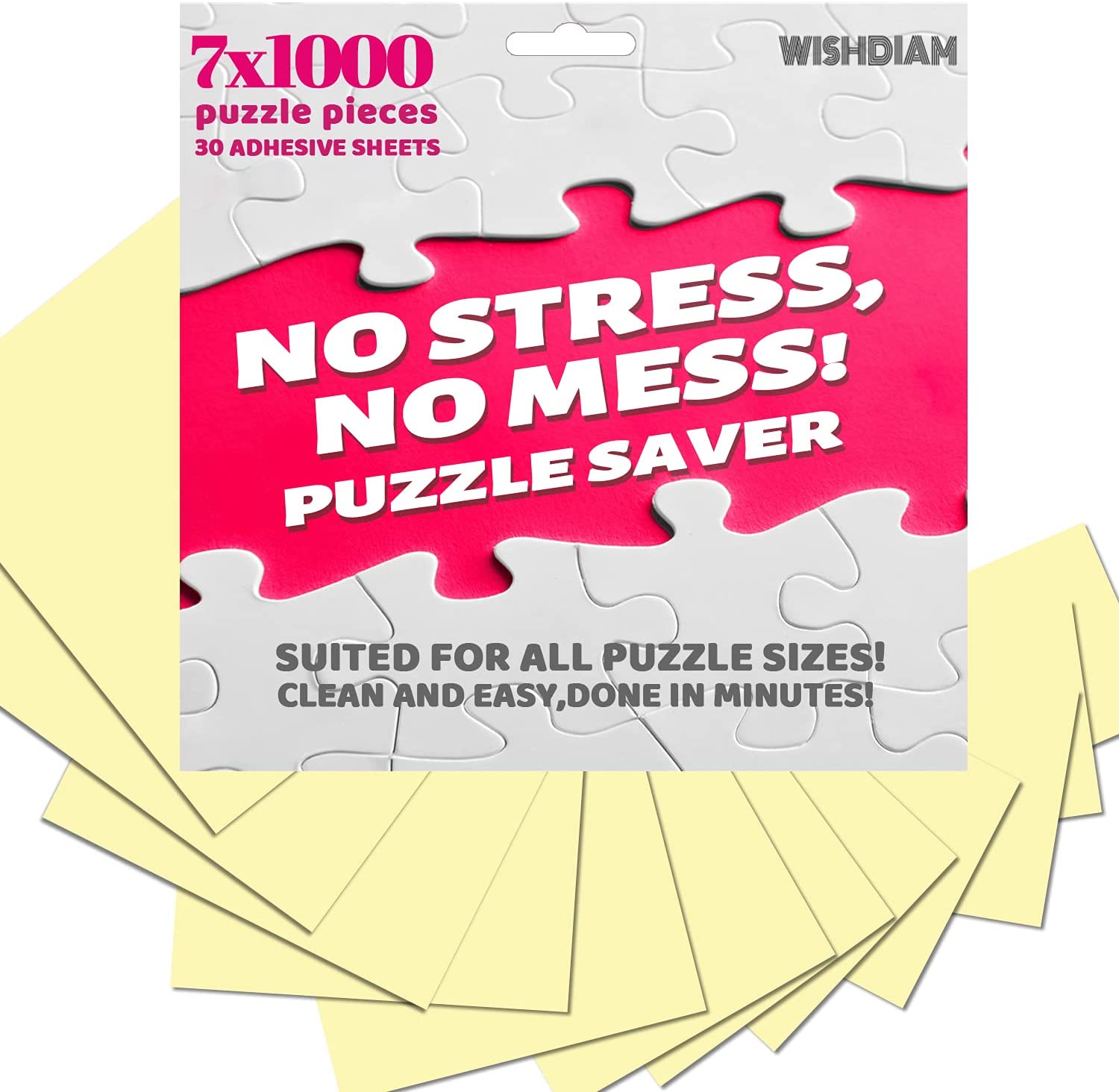 Preserve 7 X 1000 Piece Jigsaw Puzzle Glue Sheets, 30 Sheets Puzzle