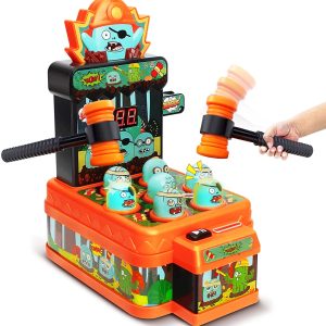 Pounding Toys Developmental Game Interactive Toy Gift for 3 4 Year Old Boys Girls MIXHOMIC Mini Whack A Mole Game Hammering Toys for Toddlers Mini Electronic Arcade Game for Toddlers 