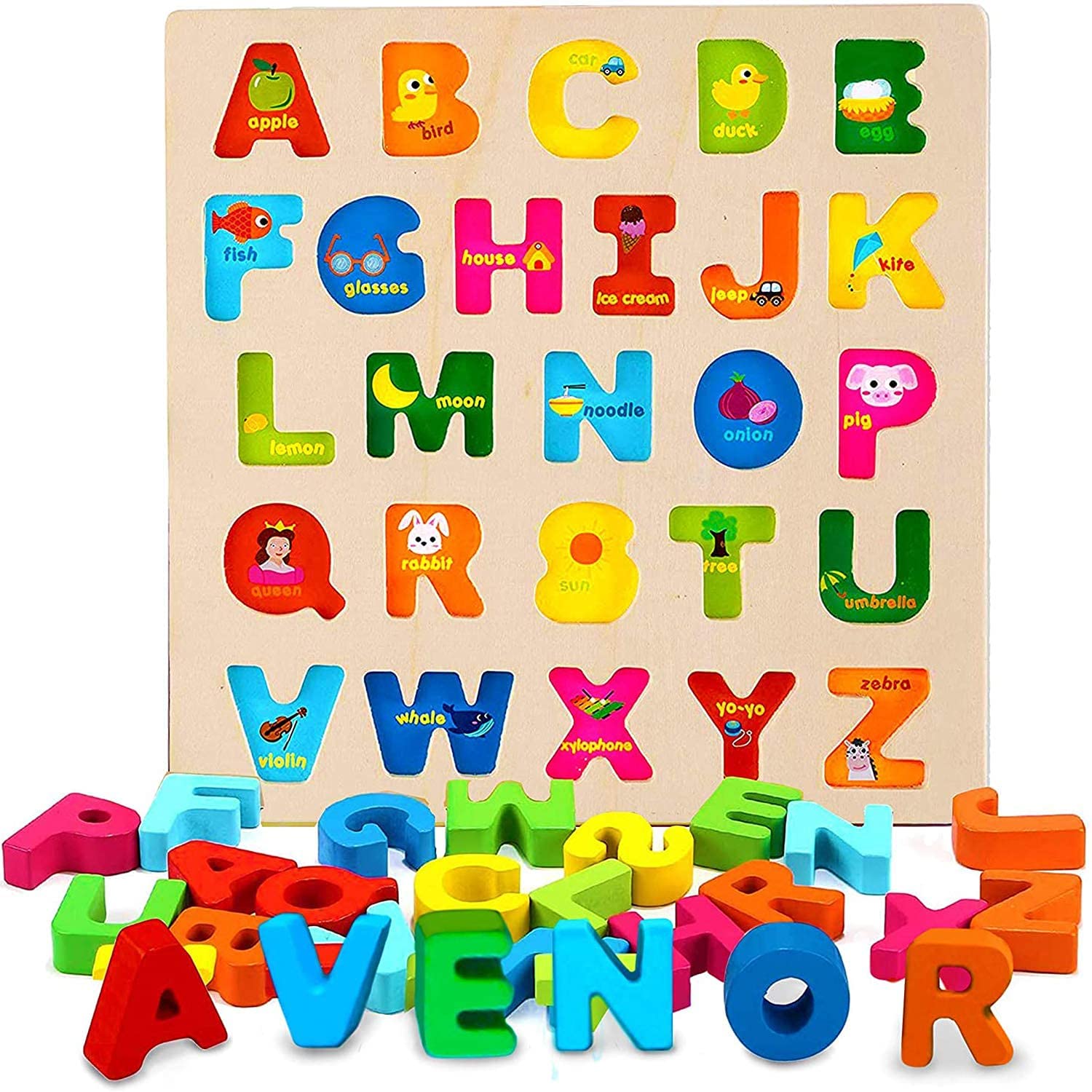 Alphabet Puzzles for Toddlers Learning for Toddlers 1 2 3 Year Preschool Old Boy Girl Gifts Birthday Alphabet Puzzle Chunky ABC Puzzle 