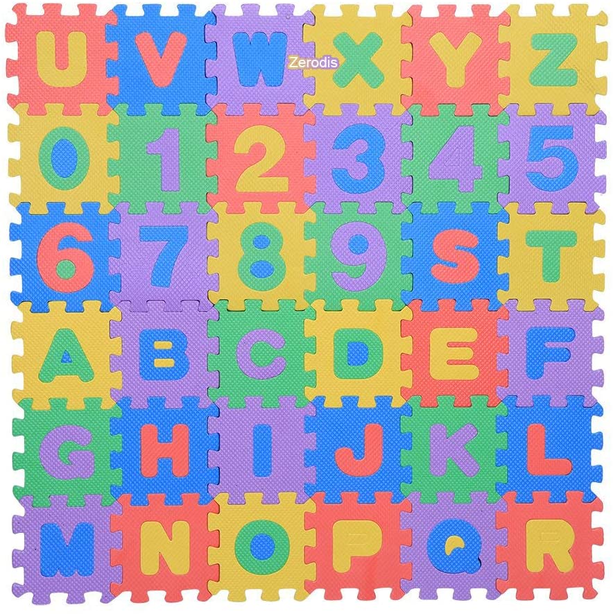 Maths Educational Toy Gift （Shipped from US Warehouse） 36Pcs Baby Child Number Alphabet Puzzle Foam mat Foam Play Mats 