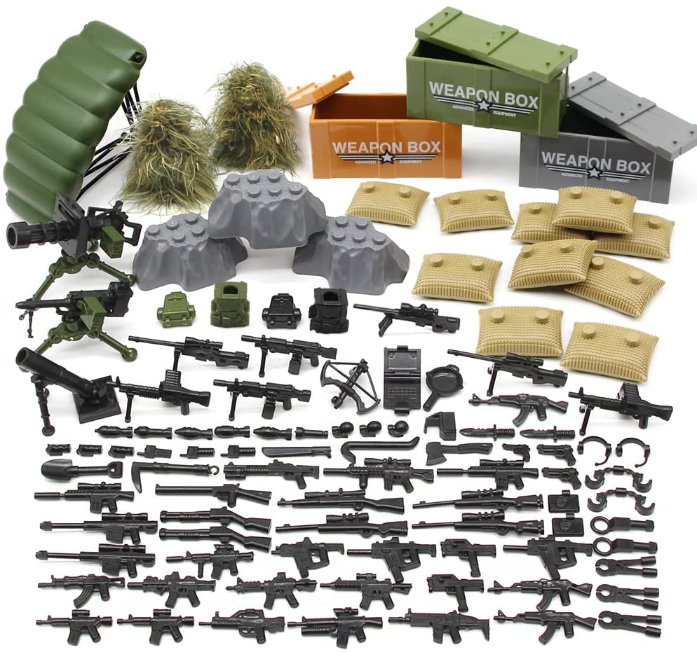Modern Military Weapon Accessories Packs For Building Blocks Bricks Figures Toys 