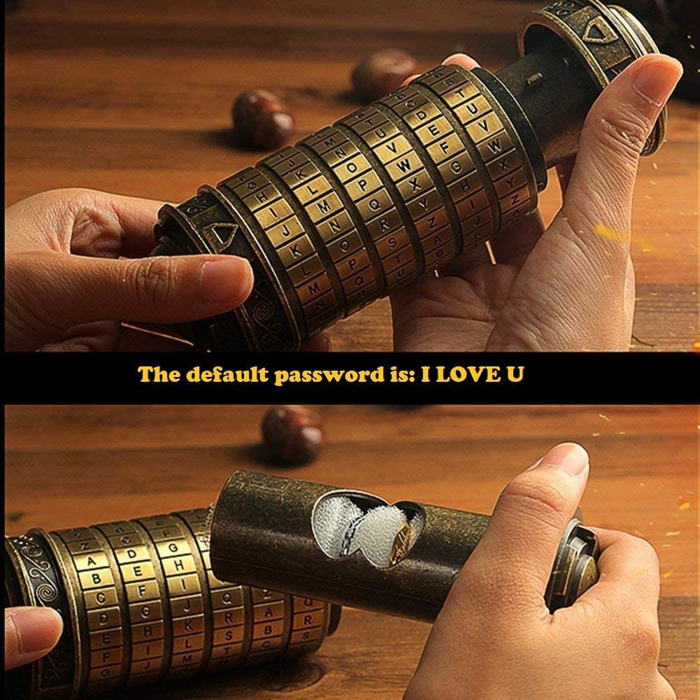 Mini Da Vinci Code Cryptex Lock Revomaze Creative Romantic Birthday Gifts O5Q7 