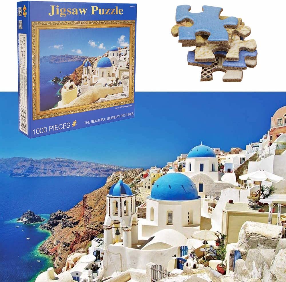 1000 Piece Jigsaw Puzzles Aegean Sea Landscape Puzzle Toy Kids Educational Games 