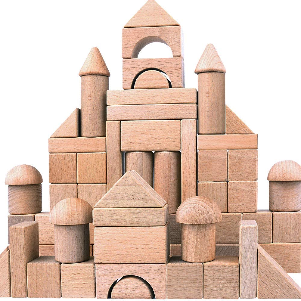 Wooden building blocks game set children's educational toys 